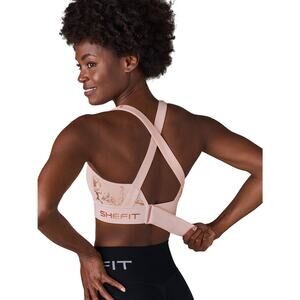 SHEFIT Blush Gold Flex Medium Impact Sports Bra Size 4Luxe